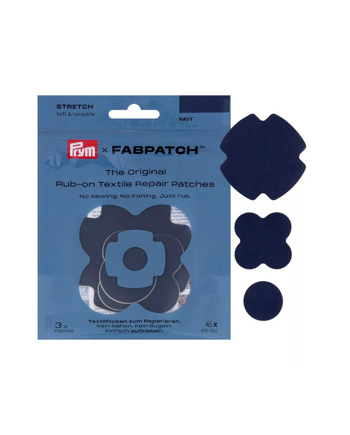 RUB-ON PATCH STRETCH BLU NAVY (3 PZ)
