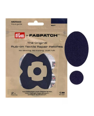 RUB-ON PATCH MERINO BLU NAVY (2 PZ)