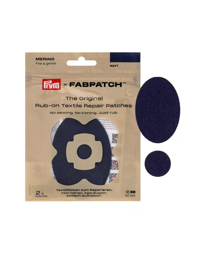 RUB-ON PATCH MERINO BLU NAVY (2 PZ)