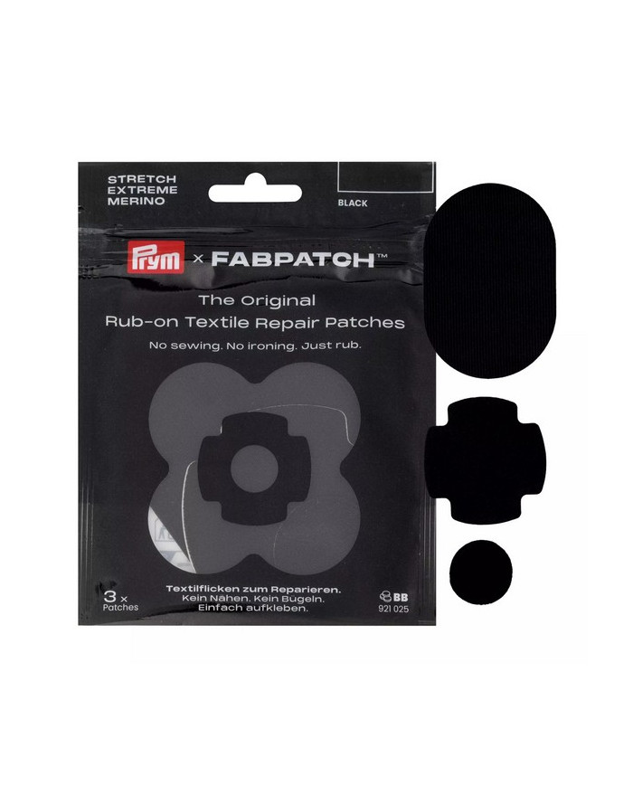 RUB-ON PATCH REPAIR KIT NERO (3 PZ)