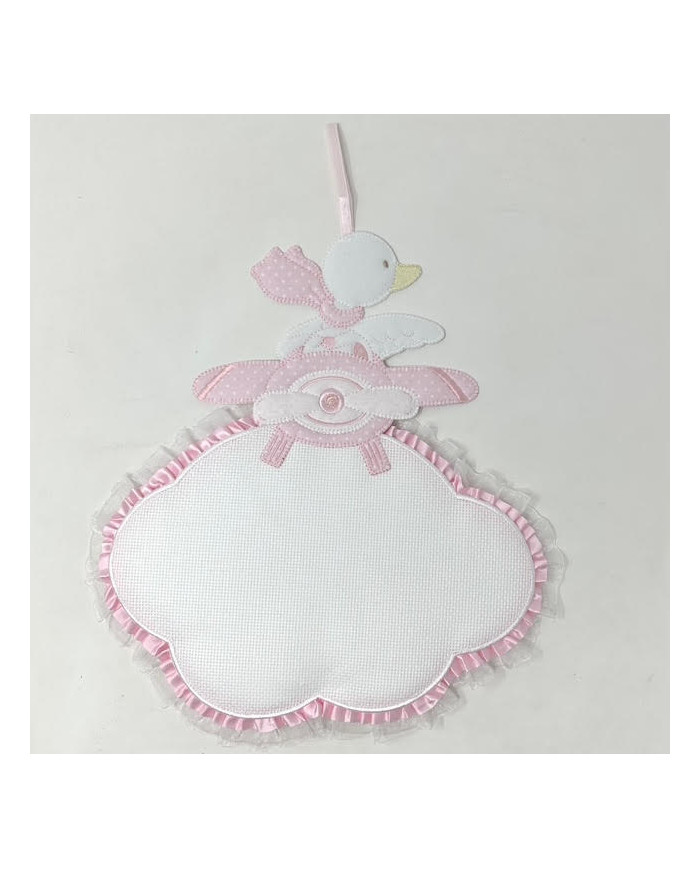 FIOCCO NASCITA BM AEREO NUVOLA CM29X31 05 ROSA
