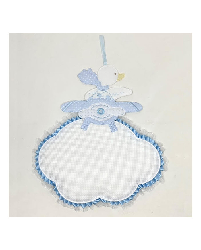 FIOCCO NASCITA BM AEREO NUVOLA CM29X31 07 AZZURRO