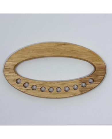 MANICO BORSA LEGNO OVALE CON FORI COL.2 NATURALE