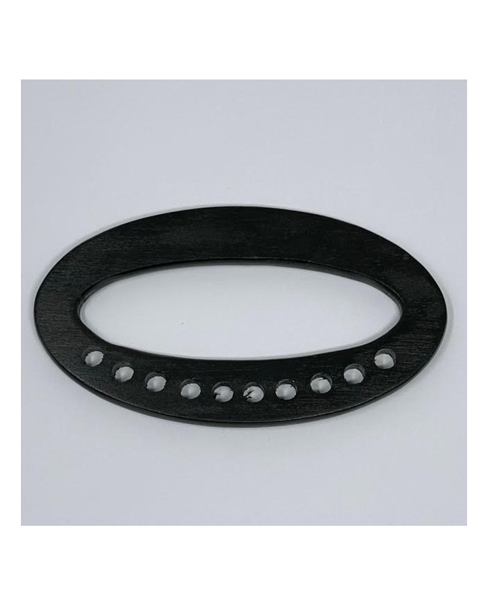 MANICO BORSA LEGNO OVALE CON FORI COL.5 NERO