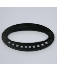 MANICO BORSA LEGNO OVALE CON FORI COL.5 NERO