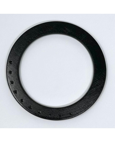 MANICO BORSA LEGNO ROTONDO CON FORI COL.5 NERO