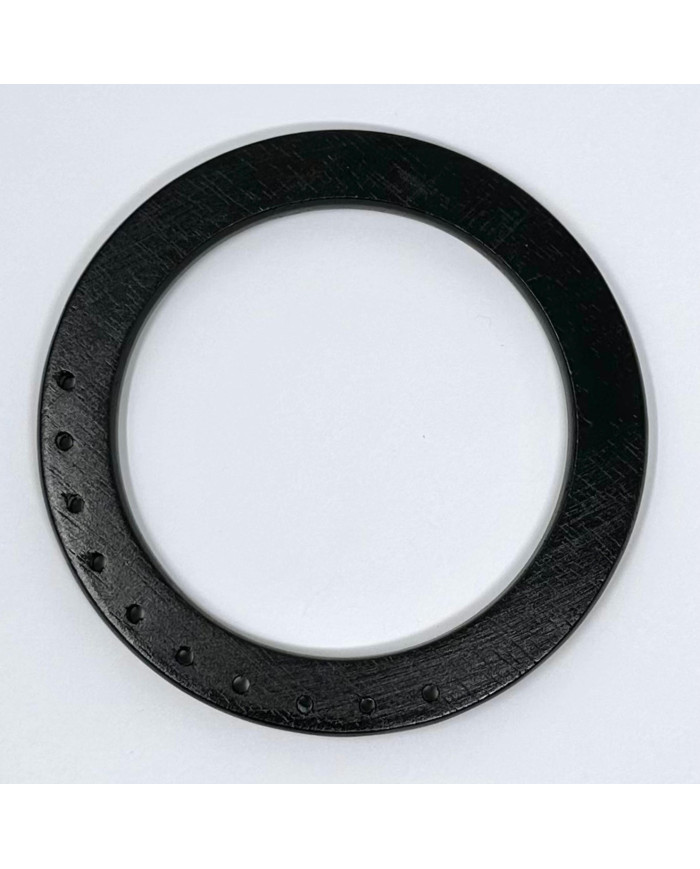 MANICO BORSA LEGNO ROTONDO CON FORI COL.5 NERO