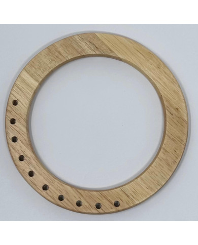 MANICO BORSA LEGNO ROTONDO CON FORI COL.2 NATURALE