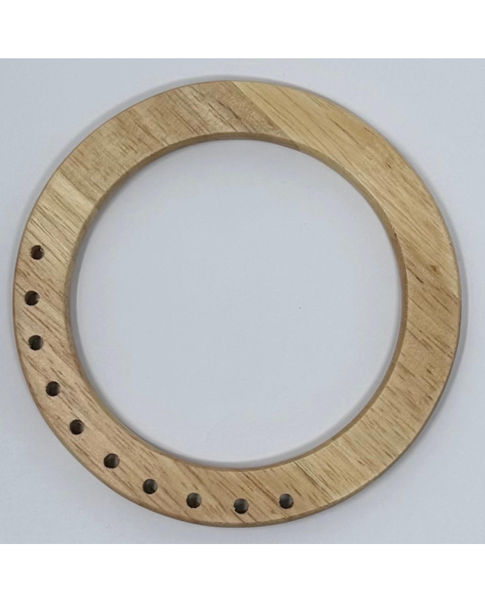 MANICO BORSA LEGNO ROTONDO CON FORI COL.2 NATURALE