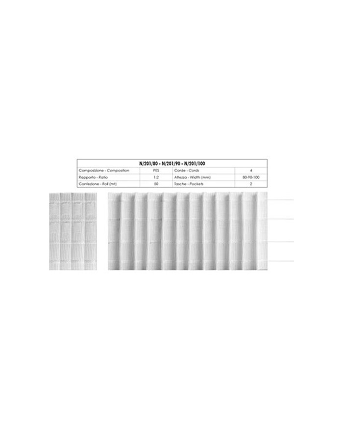 NASTRO ARRICCIATENDE N201/100 - 100 MM (ROT 50 MT)