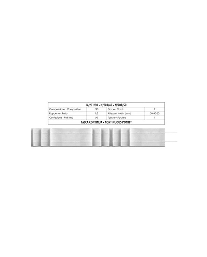 NASTRO ARRICCIATENDE N201/30 - 30 MM  (ROT 50 MT)