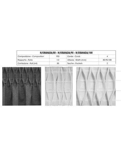 NASTRO ARRICCIATENDE N/GRA/80 MM GRANADA (50 MT)