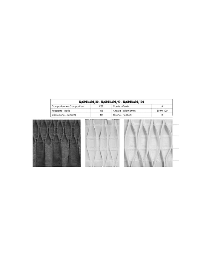 NASTRO ARRICCIATENDE N/GRA/80 MM GRANADA (50 MT)