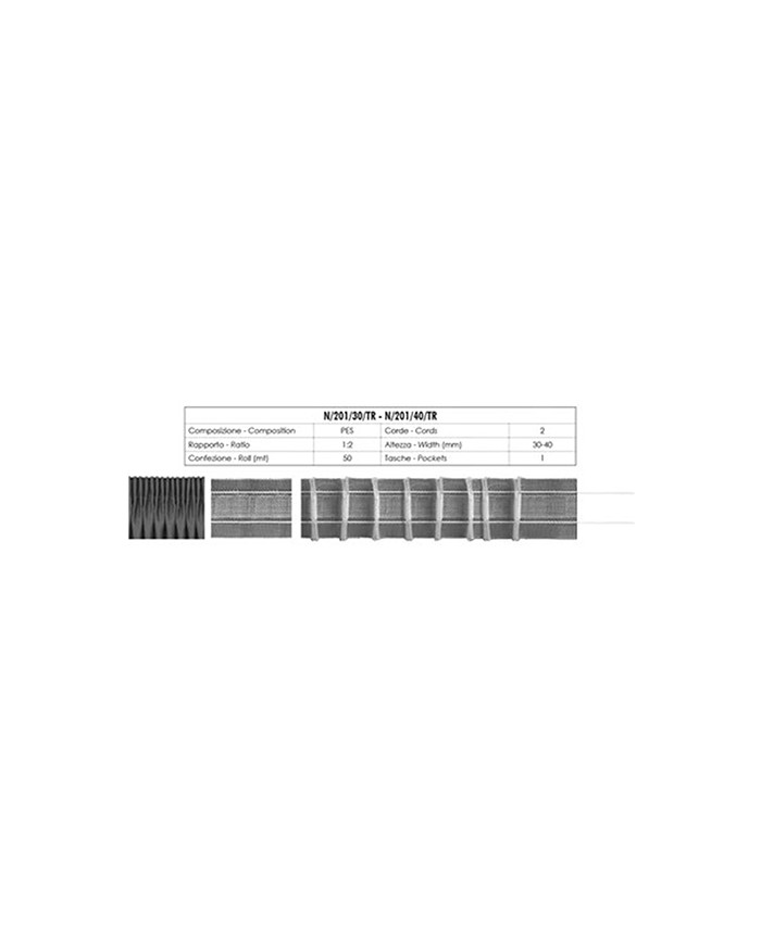 NASTRO ARRICCIATENDE N201/30/TR 30 MM TRASP.(50MT)