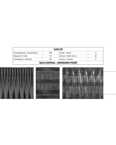 NASTRO ARRICCIATENDE N201/TR - 70 MM (ROT 50 MT)