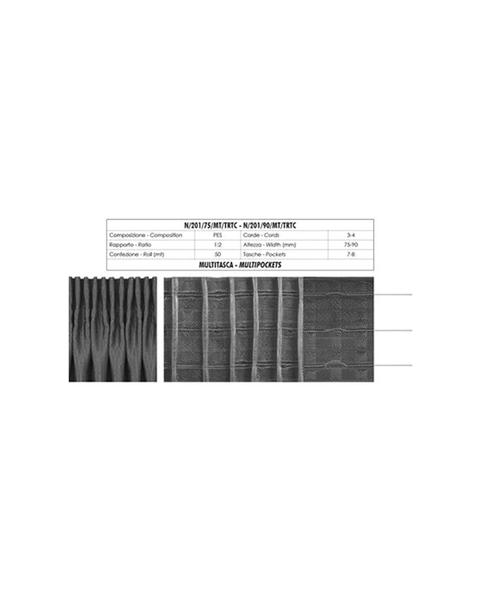 NASTRO ARRICCIATENDE N201/75/MT/TRTC 75 MM (50 MT)