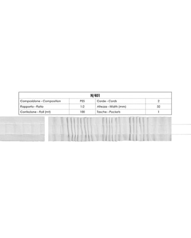 NASTRO ARRICCIATENDE N/401 POL. MM 32 (PZ 100 MT)