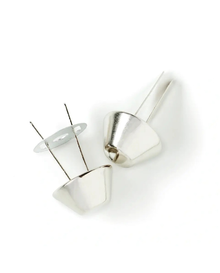 PIEDINI PER BORSE DIAM 15 MM ARGENTO (4 PZ)