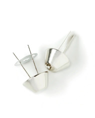 PIEDINI PER BORSE DIAM 15 MM ARGENTO (4 PZ)