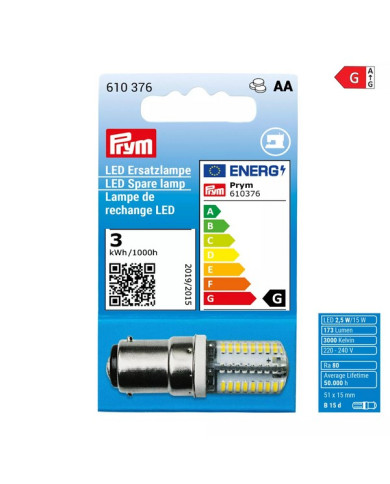LAMPADINA LED PER MACCHINA DA CUCIRE A BAIONETTA