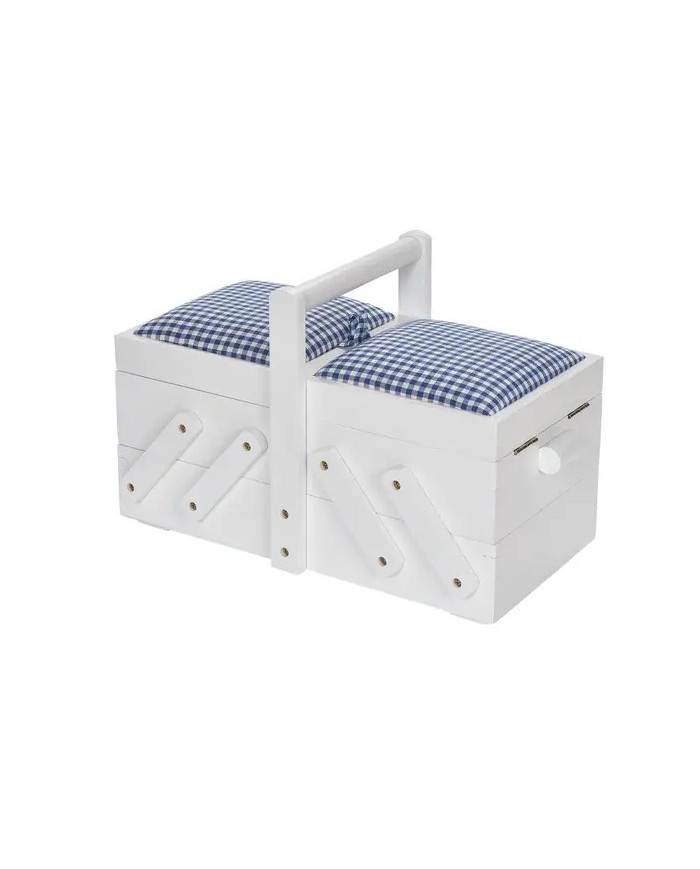 CESTINO PORTALAVORO PRYM S LEGNO BIANCO C/ TESSUTO