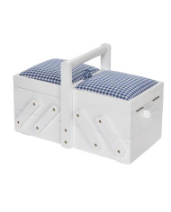 CESTINO PORTALAVORO PRYM S LEGNO BIANCO C/ TESSUTO