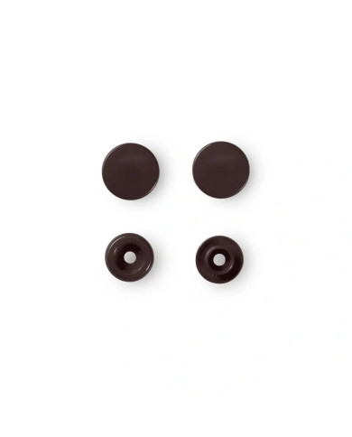 BOTTONI A PRESSIONE MM 12,4 (30 PZ) MARRONE SCURO