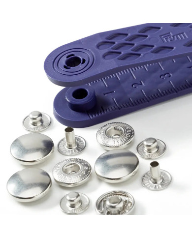 BOTTONI A PRESSIONE ANORAK 12 MM ARGENTO (10 PZ)