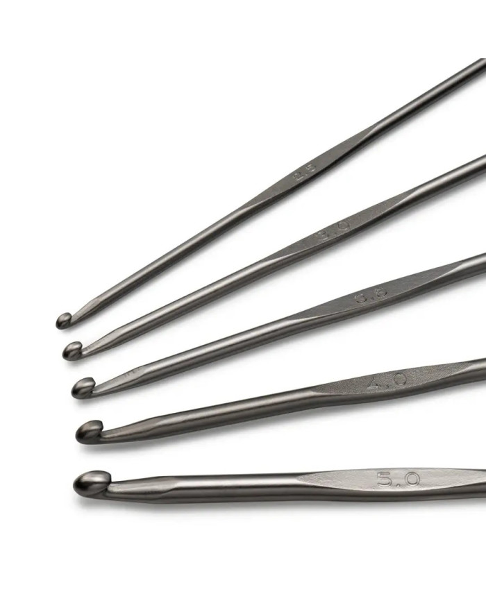 UNCINETTI PER LANA SET ALLUMINIO BRU 2,5 - 5,00 MM