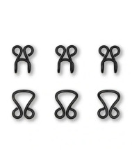 GANCI ED OCCHIELLI N.13 PER BUSTI (6 GANCI) NERO