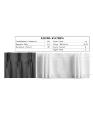 NASTRO ARRICCIATENDE N201/TRIS 90 MM 3 PIEGHE AU