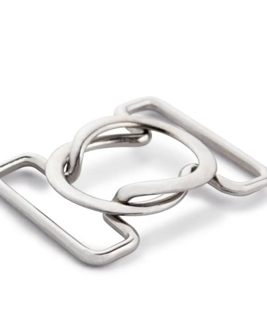 CLIP PER BIKINI ACCIAIO NIKELATO MM 25