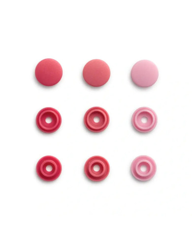 BOTTONI A PRESSIONE PRYM MINI 9 MM (36 PZ) ROSA