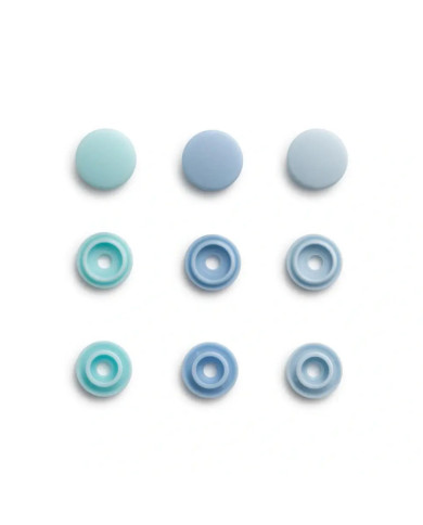 BOTTONI A PRESSIONE PRYM MINI 9 MM (36 PZ) BLU CH.