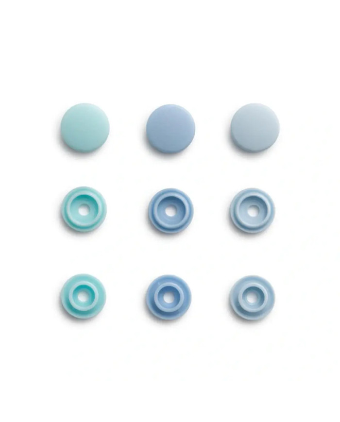 BOTTONI A PRESSIONE PRYM MINI 9 MM (36 PZ) BLU CH.