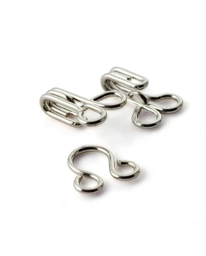 GANCI ED OCCHIELLI OTTONE NO. 3 ARGENTO (12 PZ)