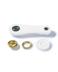 OCCHIELLI E RONDELLE OTTONE 11 MM ORO (15 PZ)