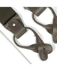 BRETELLE UNITO MM 36 AGGANCI CUOIO MARRONE