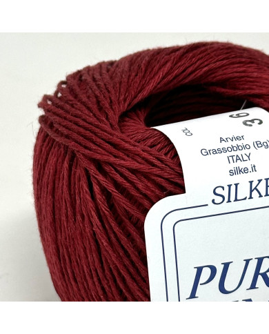 FILATO SILKE LINO (GOM X 50 G.) COL 36 ROSSO SCURO