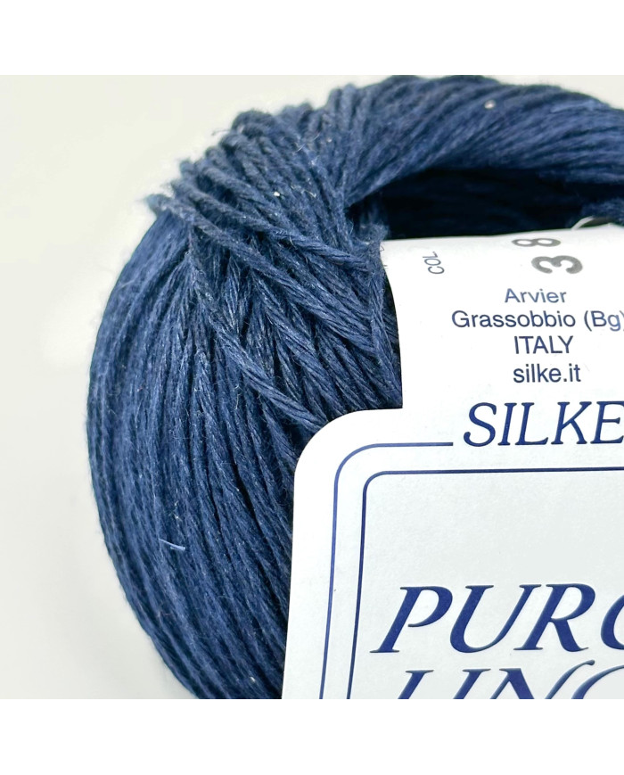 FILATO SILKE LINO (GOM X 50 G.) COL 38 BLU