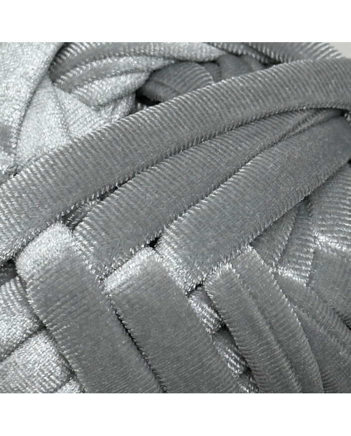 FETTUCCIA VELLUTO VEL-LUX ISPE 047 GRIGIO ARGENTO