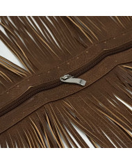 CERNIERA LAMPO CM 30 CON FRANGE COLOR MARRONE