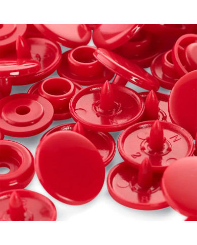 BOTTONI A PRESSIONE MM 12,4 (30 PZ) ROSSO