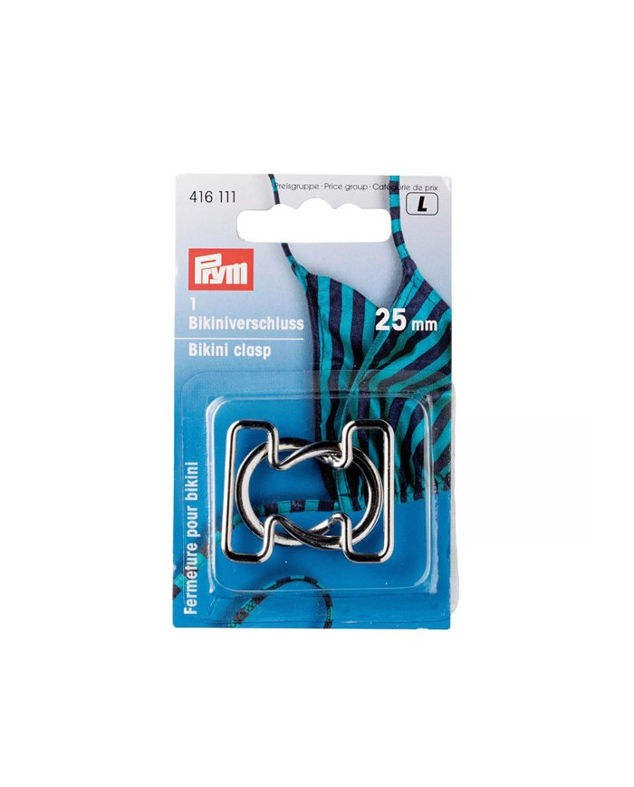 CLIP PER BIKINI ACCIAIO NIKELATO MM 25