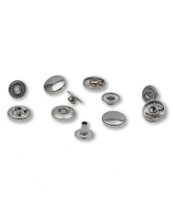 BOTTONI A PRESSIONE ANORAK 12 MM ARGENTO (10 PZ)