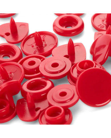 BOTTONI A PRESSIONE CUORE MM 12,4 (30 PZ) ROSSO