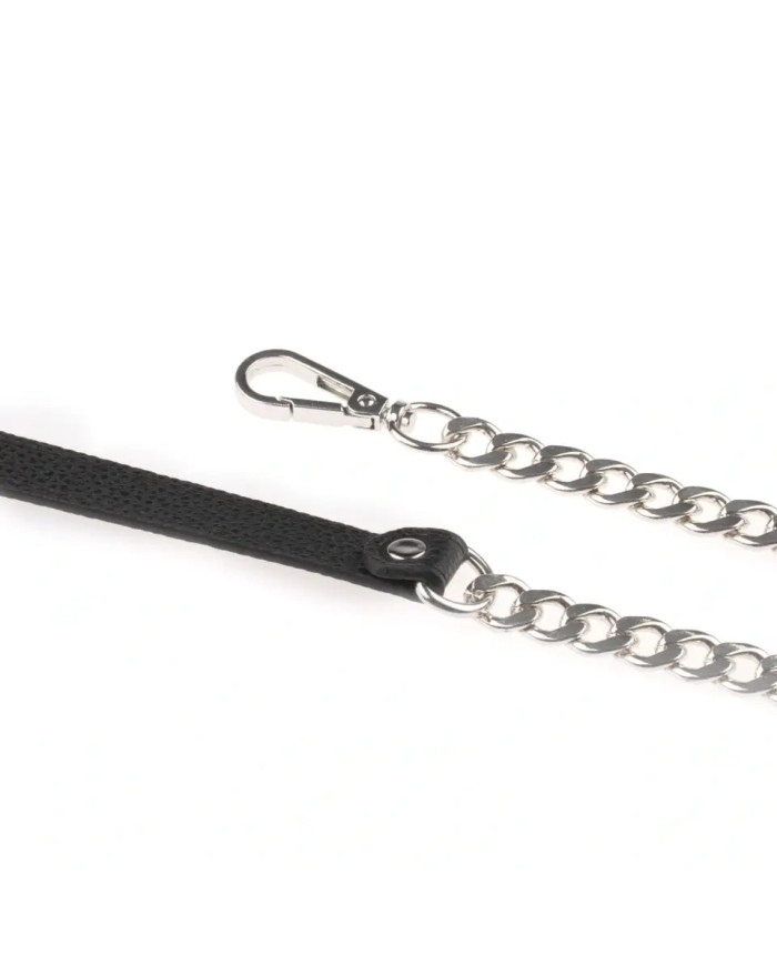 CATENA PER BORSE TAYLOR NERO ARGENTO (CM 109.5 CM)