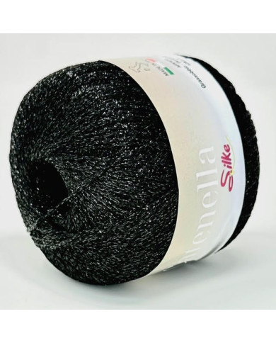 FILATO LAME SILKE CATENELLA 136 (GOM 25 G.) NERO