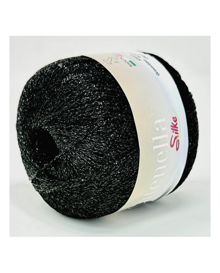 FILATO LAME SILKE CATENELLA 136 (GOM 25 G.) NERO