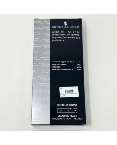 BRETELLE UOMO PARIS UNITO COL 2 BLU